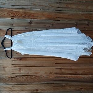 Crochet Lace Hankerchief Hem Dress, Small to Medium